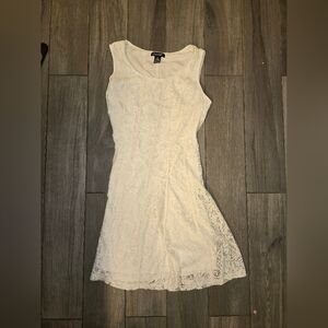 Candalite Elegant White Lace Dress